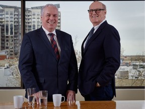 Robin Cumine, vice-president of operations and corporate development of Aimbridge Canada, left, and Dale Hodgson, executive vice-president of development.