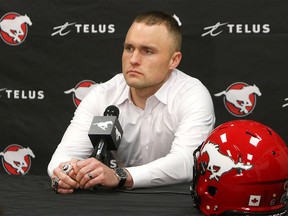 After 10 seasons with the Calgary Stampeders, punter Rob Maver officially announced his retirement at McMahon Stadium. Thursday, November 28, 2019. Dean Pilling/Postmedia