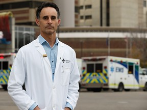Dr. Dennis Djogovic is an intensivist and Medical lead for the Human Organ Procurement and Exchange (HOPE) program. He's seen outside of the emergency room at University Of Alberta Hospital in Edmonton, on Monday, Oct. 21, 2019.