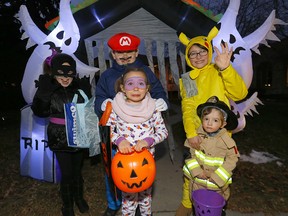 Kids out in full force trick-and-treating in Calgary on Thursday, Oct. 31, 2019.