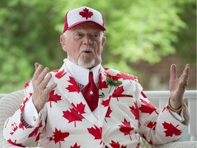 Don Cherry all decked out in Canada's red and white on Canada Day (150) on Saturday July 1, 2017. Craig Robertson/Toronto Sun/Postmedia Network