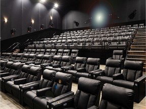 Landmark Cinemas' luxury recliner theatre at Market Mall.