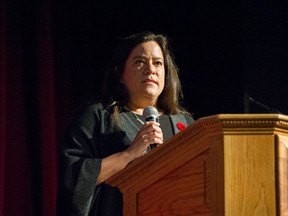 Jody Wilson-Raybould speaks to honour Michelle Lang, the Calgary Herald reporter killed in Afghanistan in 2009, on Nov. 9, 2019.
