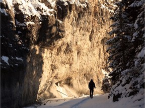 Jordan Ede, a guide with Mahikan Trails, strolling through Grotto Canyon. Courtesy, Andrew Penner