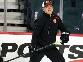 New Calgary Flames assistant coach Ray Edwards was photographed during practice on Saturday December 7, 2019. Gavin Young/Postmedia