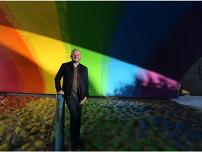 Calgary LGBTQ rights advocate Mike Morrison was photographed at the rainbow bridge in Sunnyside on Sunday, December 8, 2019.  Gavin Young/Postmedia