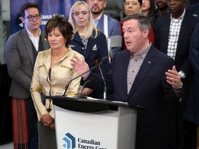 Alberta Premier Jason Kenney speaks at the official launch of the Canadian Energy Centre at the Southern Alberta Institute of Technology in Calgary, Wednesday December 11, 2019.