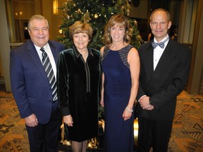 From left at the 2019 Candy Cane Gala are Petrogas Energy president and CEO Stan Owerko and his wife Marge with Barb Stretch and her husband Steve Stretch, the board chair of Alberta Children's Hospital Foundation. Petrogas was the co-presenting sponsor of the gala.