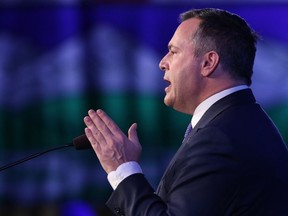 Alberta Premier Jason Kenney delivers his address to the Alberta United Conservative Party annual general meeting in Calgary, Alta., Saturday, Nov. 30, 2019. Alberta Premier Jason Kenney and eight of his cabinet ministers will be in Ottawa Monday as part of a trip to meet their federal counterparts.