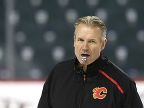 Calgary Flames newly appointed head coach Geoff Ward  in Calgary at the Saddledome on Friday, November 29, 2019. Jim Wells/Postmedia