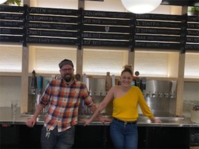 General manager Matt Stewart and assistant GM Christina Toth of Free House - Local Beer and Food Hall opening in Kensington. Supplied photo