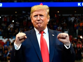 U.S. President Donald Trump attends a "Keep America Great" campaign rally in Sunrise, Florida in November.