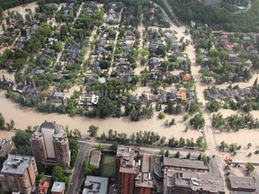 The inner city community of Roxboro lies underwater east of 4th street and adjacent to the Elbow River Friday June 21, 2013. (Ted Rhodes/Calgary Herald)