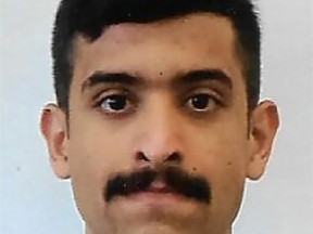 Royal Saudi Air Force 2nd Lieutenant Mohammed Saeed Alshamrani, airman accused of killing three people at a U.S. Navy base in Pensacola, Florida, is seen in an undated military identification card photo released by the Federal Bureau of Investigation December 7, 2019.   FBI/Handout via REUTERS.  THIS IMAGE HAS BEEN SUPPLIED BY A THIRD PARTY. ORG XMIT: TOR500