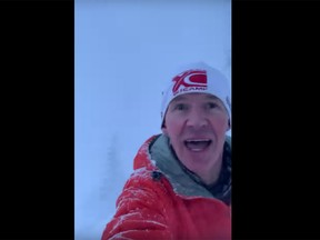 Bryon Howard was out running on Friday evening near the Fairmount Chateau in Lake Louise when he experienced an avalanche that he captured on his phone.