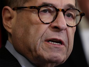 FILE PHOTO: U.S. House Judiciary Committee Chairman Jerrold Nadler (D-NY) speaks at a news conference ahead of a vote on the Voting Rights Advancement Act, on Capitol Hill in Washington, U.S., December 6, 2019. REUTERS/Loren Elliott/File Photo ORG XMIT: FW1