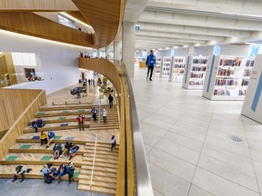 Possibly by next week, Stage 2 would allow the reopening of libraries and cinemas.
Photo shows the Calgary Central Library in January 2020.