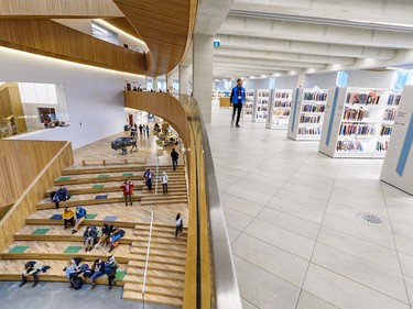 People spend the afternoon in Calgary Central Library on Wednesday, January 8, 2020. Azin Ghaffari/Postmedia
