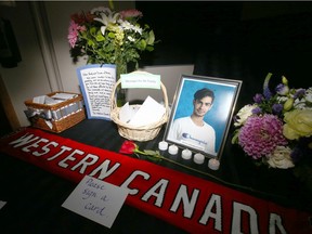 A memorial to Arshia Arbabbahrami is displayed in the guidance counsellor's room at Western Canada High School on Thursday, Jan. 9, 2020. The Grade 12 international student was killed on Flight PS752 that went down in Tehran.
