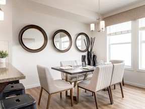 The dining area in the Woodward show home by Stepper Homes in Cornerbrook.