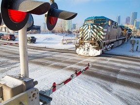 The 8th Street S.E. crossing at the CP Rail tracks in Inglewood. The crossing will be permanently closed on Jan. 15 to vehicles and pedestrians.