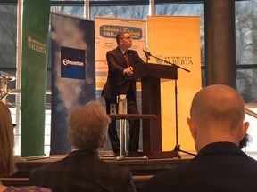 University of Alberta president David Turpin speaking at the announcement of the 2021 Congress of the Humanities and Social Sciences coming to Edmonton on January 24, 2020. Lauren Boothby/Postmedia