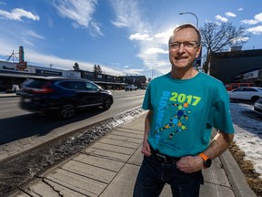 Gord Hobbins, owner and manager at Gord's Running Store on Centre Street, poses for a photo on Friday, January 31, 2020.