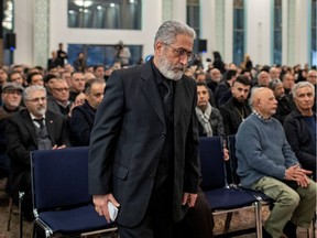 Habib Haghjoo, who lost his daughter, Sahar Haghjoo, and his granddaughter, Elsa Jadidi, in the crash, attends a memorial for the victims of a Ukrainian passenger jet which was shot down in Iran, at Imam Mahdi Islamic Centre in Thornhill, Ontario, Canada January 18, 2020.