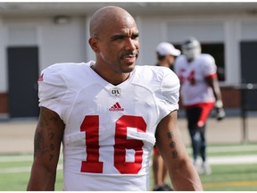 Calgary Stampeders slotback Marquay McDaniel was photographed during training camp at McMahon Stadium in Calgary on Monday May 29, 2017.  Gavin Young/Postmedia Network