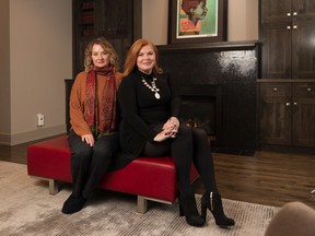 Susanne Harvey and Marion Scholfield in a home for sale in Marda Loop. They have organized a parade of open houses.