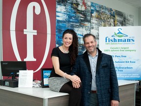 Tasha and Sheldon Fishman of Fishman's Personal Care Cleaners. Supplied photo, for David Parker column. January 2020.