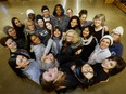 Adora Nwofor, parade marshal and co-founder, Back Centre, with organizers for the Womens March which goes Saturday at the Calgary library in Calgary on Wednesday, January 15, 2020. Darren Makowichuk/Postmedia