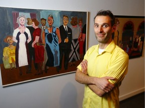 Co-curator, Travis Lutley of the Maxwell Bates exhibit at the Glenbow in Calgary on Wednesday, Feb. 5, 2020.