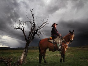 Tom Bews on Big Enough, Longview Alta. 2012. From the book, Along the Western Front. By Leah Hennel.