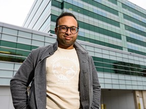 Dr. Monty Ghosh, an addictions specialist, outside the Sheldon Chumir Centre in Calgary on Oct. 15, 2019.