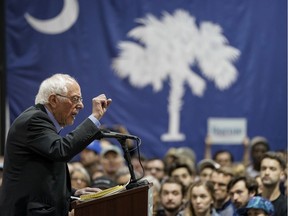 Democratic presidential candidate Sen. Bernie Sanders (I-VT) speaks during a campaign rally at the Charleston Area Convention Center on February 26, 2020 in North Charleston, South Carolina.