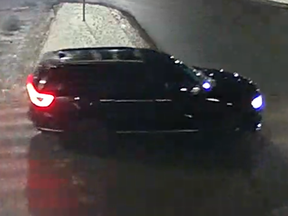 Calgary police are looking for the occupants of this Dodge Durango in relation to a double homicide in Rundle on Dec. 30, 2019.