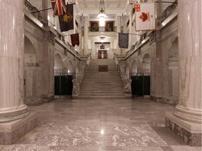 Inside the Alberta Legislature building in Edmonton, on Thursday, Jan. 23, 2020.