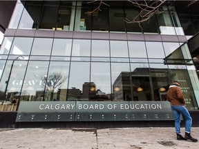 The exterior of the Calgary Board of Education building was photographed on Tuesday, February 4, 2020.  Gavin Young/Postmedia