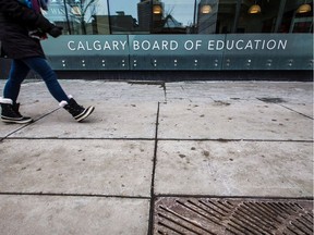 The exterior of the Calgary Board of Education building was photographed on Tuesday, February 4, 2020.  Gavin Young/Postmedia