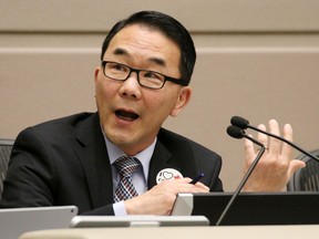 City councillor Sean Chu was photographed in Calgary City Council chambers on Tuesday February 11, 2020.