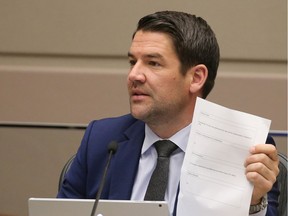 City councillor Evan Woolley was photographed in Calgary City Council chambers on Tuesday February 11, 2020.