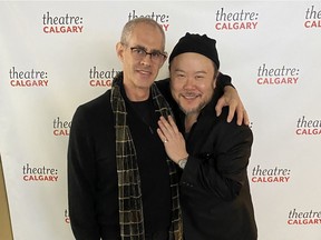 Theatre Calgary artistic director Stafford Arima, right with longtime theatre publicist Keith Sherman.