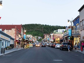 Looking up main street in Park City, Utah. Courtesy, Park City Chamber/ Bureau