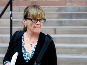 Journalist and columnist Christie Blatchford, photographed outside the Ontario Court of Justice in Toronto on Sept. 22, 2017.