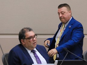 Calgary councillor Joe Magliocca walks back into a council meeting after council had voted to launch a launch a forensic audit of his expenses on Monday, February 24, 2020.