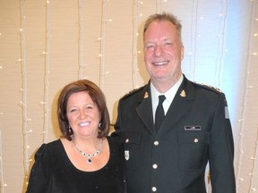 Pictured with reason to smile at the wildly successful 15th annual CUPS Moonlight Gala held Feb. 19 at the Hyatt Regency are CUPS executive director Carlene Donnelly with CUPS board chair and  Stonebridge Equity Partners chairman Michael Lang.