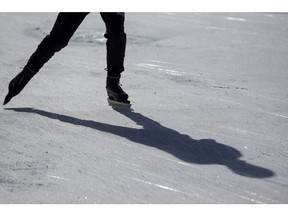 Vincent Laanstra from Calgary competes in the 25km speed skating race held at the 2015 Silver Skate Festival at Hawrelak Park in Edmonton, Alta., on Saturday, Feb. 21, 2015. Ian Kucerak/Edmonton Sun/ QMI Agency