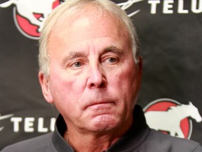 Calgary Stampeders President and GM John Hufnagel speaks to media at McMahon Stadium before CFL free agency kicks off on February 11, 2020 Monday, February 10, 2020. Dean Pilling/Postmedia