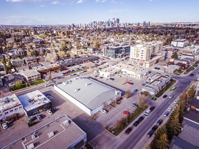 Aerial photo of the lot being purchased by Calgary Co-op. Supplied by Calgary Co-op
